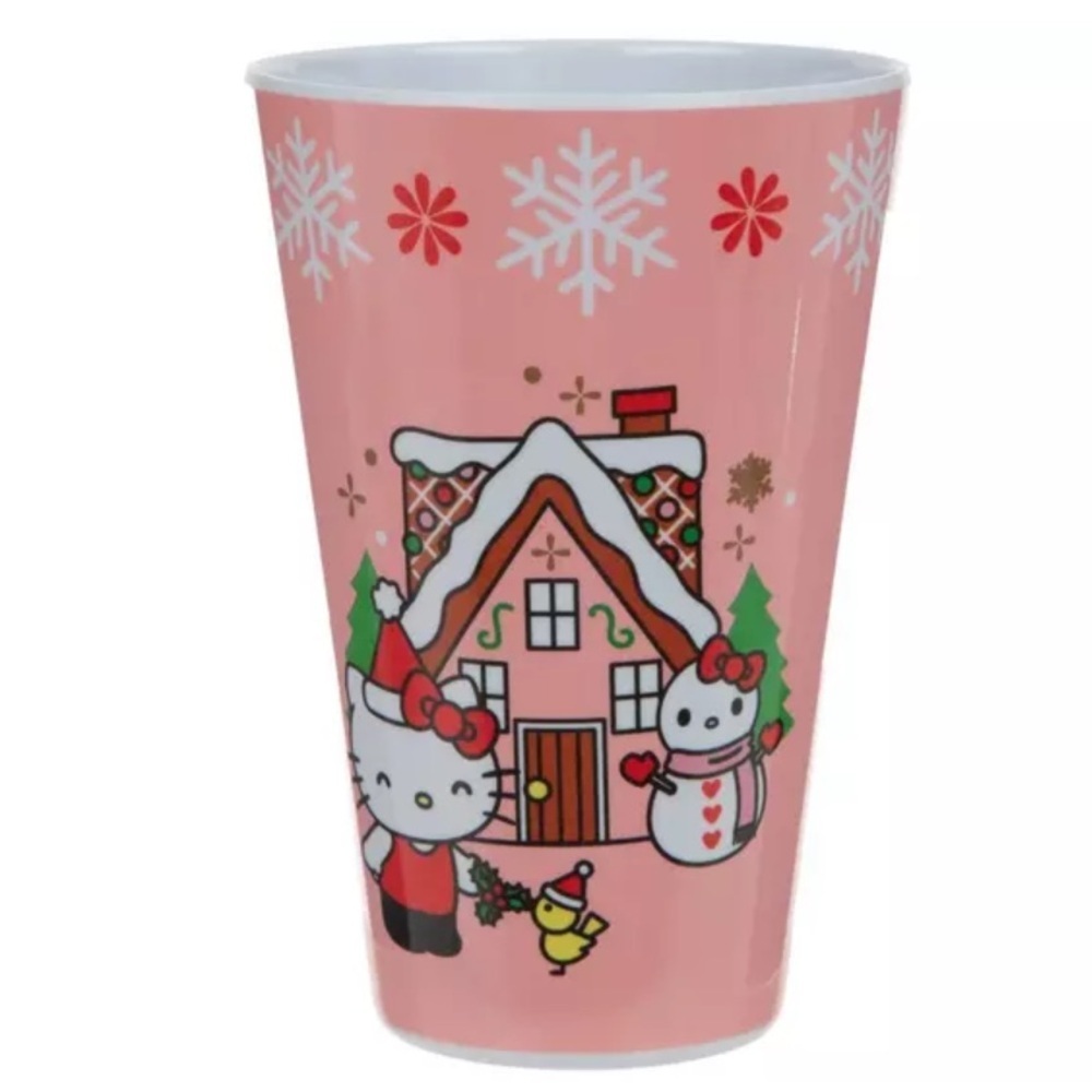 Hello Kitty Santa Christmas Holiday Melamine Dining Dinner Set Plate Bowl Cup - Picture 15 of 16